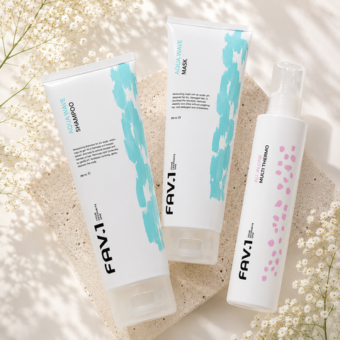 Набір для зволоження волосся FAV.1 AQUA WAVE + Кремовий термозахист для волосся FAV.1 ALL IN ONE MULTI THERMO