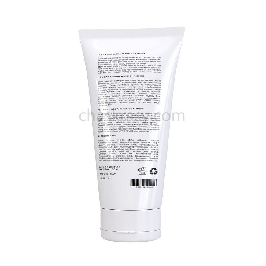 Зволожуючий шампунь FAV.1 AQUA WAVE SHAMPOO 1000 ml