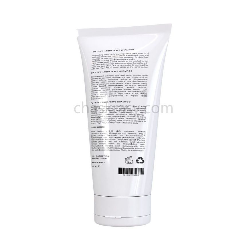 Зволожуючий шампунь FAV.1 AQUA WAVE SHAMPOO 1000 ml