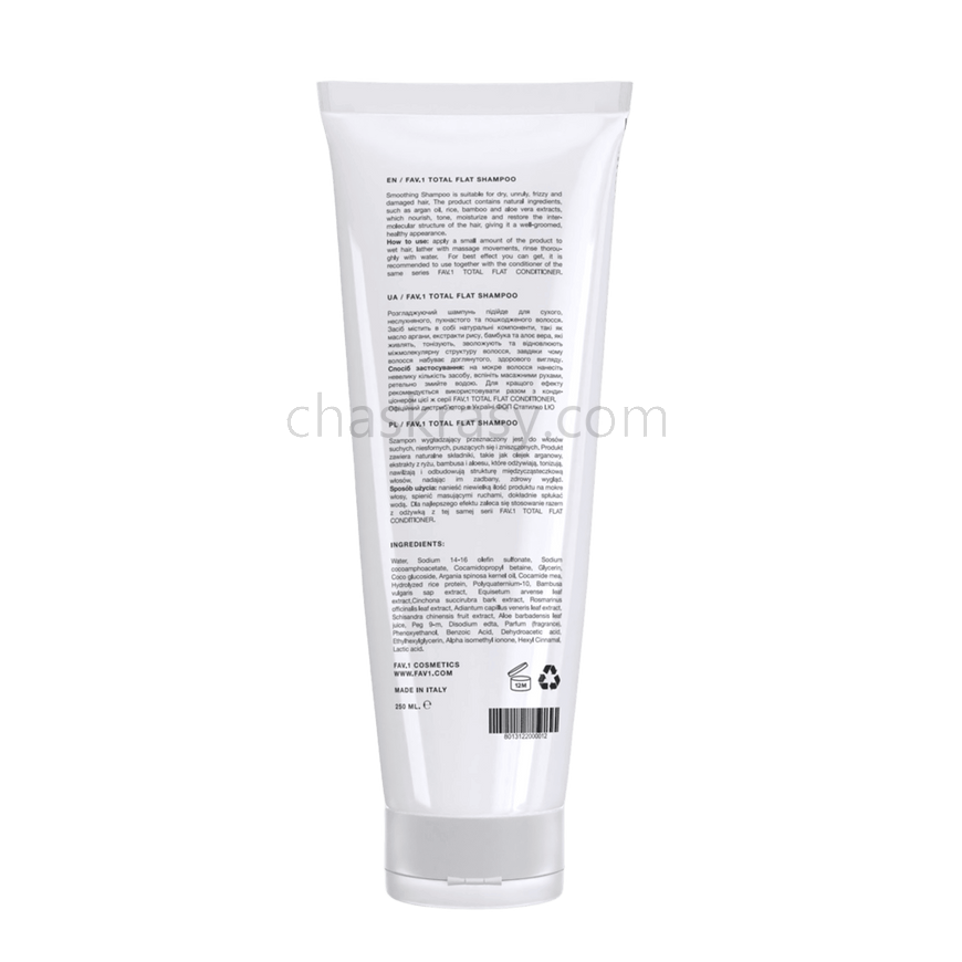 Розгладжуючий шампунь FAV.1 TOTAL FLAT SHAMPOO 250 ml