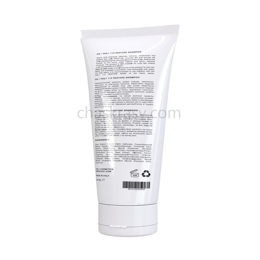 Амінокислотний шампунь FAV.1 112 RESTORE SHAMPOO 250 ml