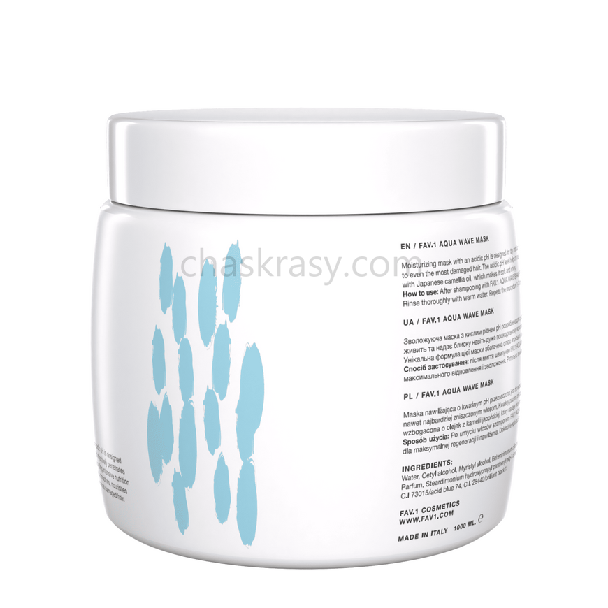 Зволожуюча маска з кислим рівнем pH FAV.1 AQUA WAVE MASK 1000 ml