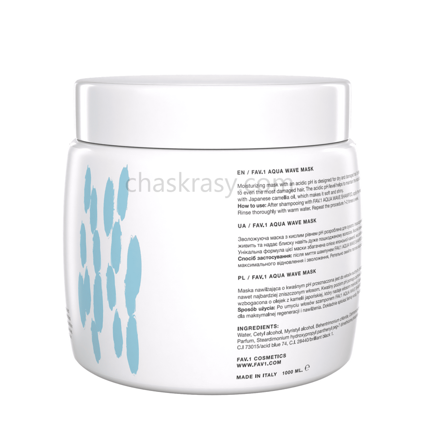 Зволожуюча маска з кислим рівнем pH FAV.1 AQUA WAVE MASK 1000 ml