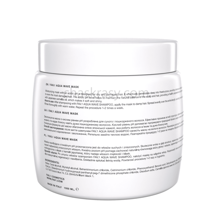 Зволожуюча маска з кислим рівнем pH FAV.1 AQUA WAVE MASK 1000 ml