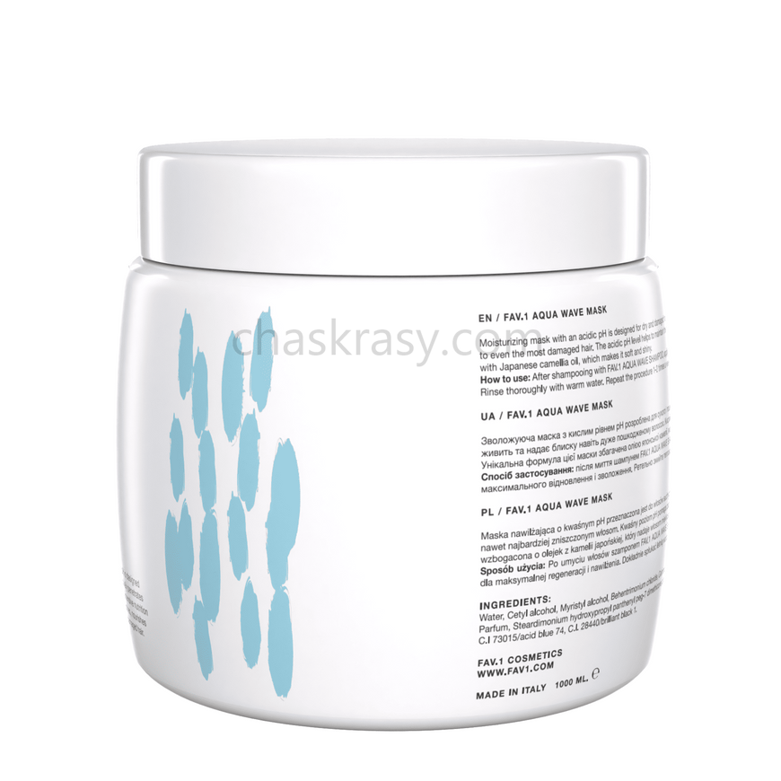 Зволожуюча маска з кислим рівнем pH FAV.1 AQUA WAVE MASK 1000 ml